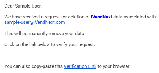 Data Deletion Request - TBE